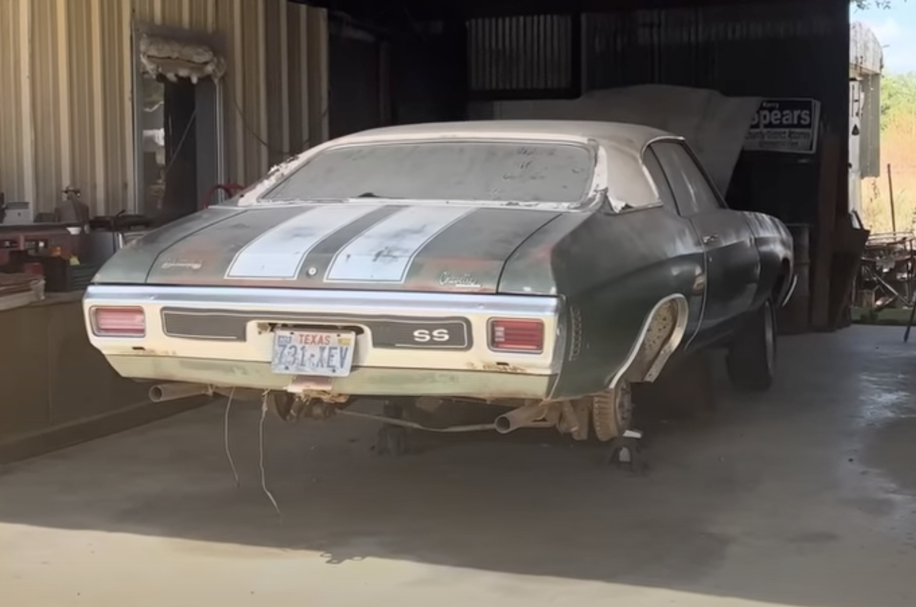 Found: 1970 Chevelle SS 396 Parked in a Texas Barn for Over 30 Years