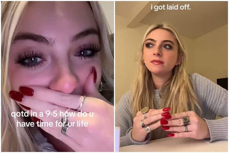 A Gen Z lady who went viral has been laid off for being devastated after her first day at a “typical” job.