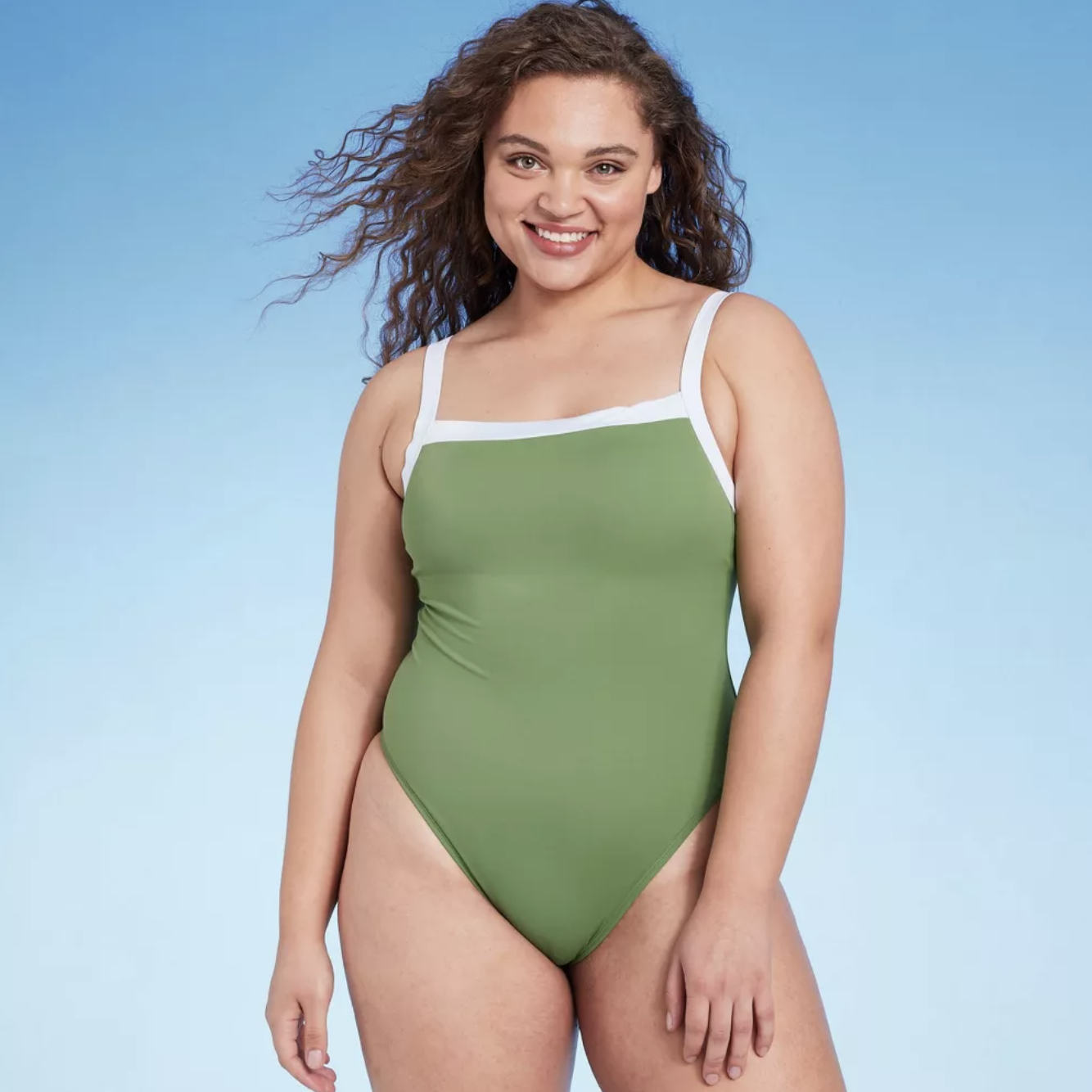 Swimsuits for All Women's Plus Size Ruched Underwire One Piece Swimsuit -  14, Hawaiian Tropical