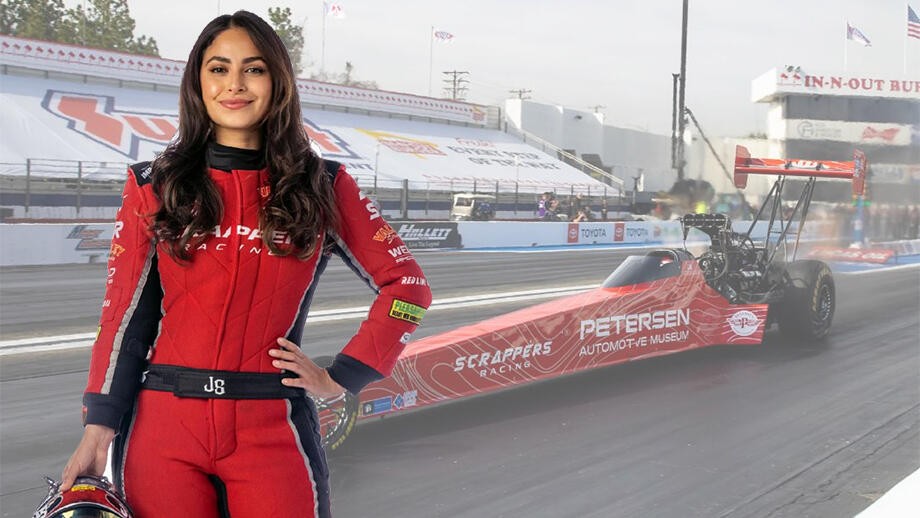 Jasmine Salinas to Pilot Scrappers Racing Petersen Automotive Museum Top Fueler