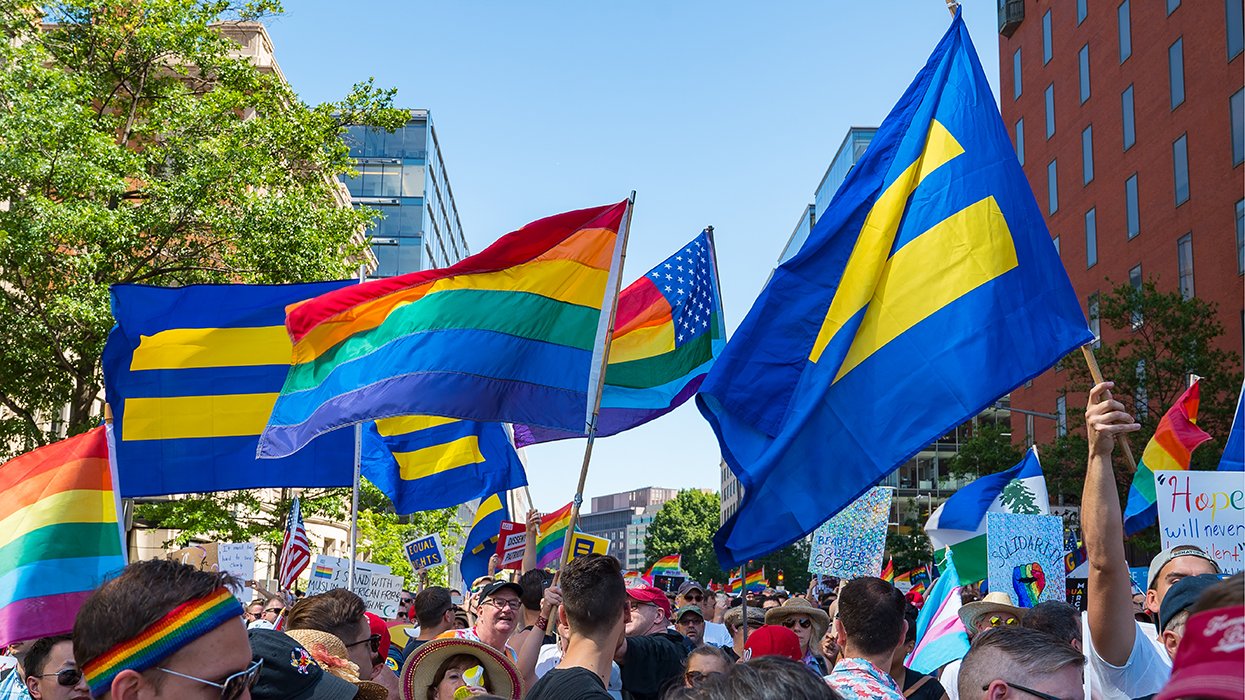 pride parade HRC flags rainbow LGBTQIA pride flags