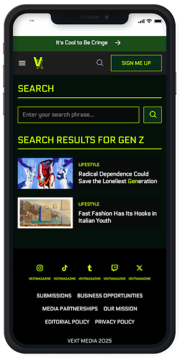 Vext mobile screenshot