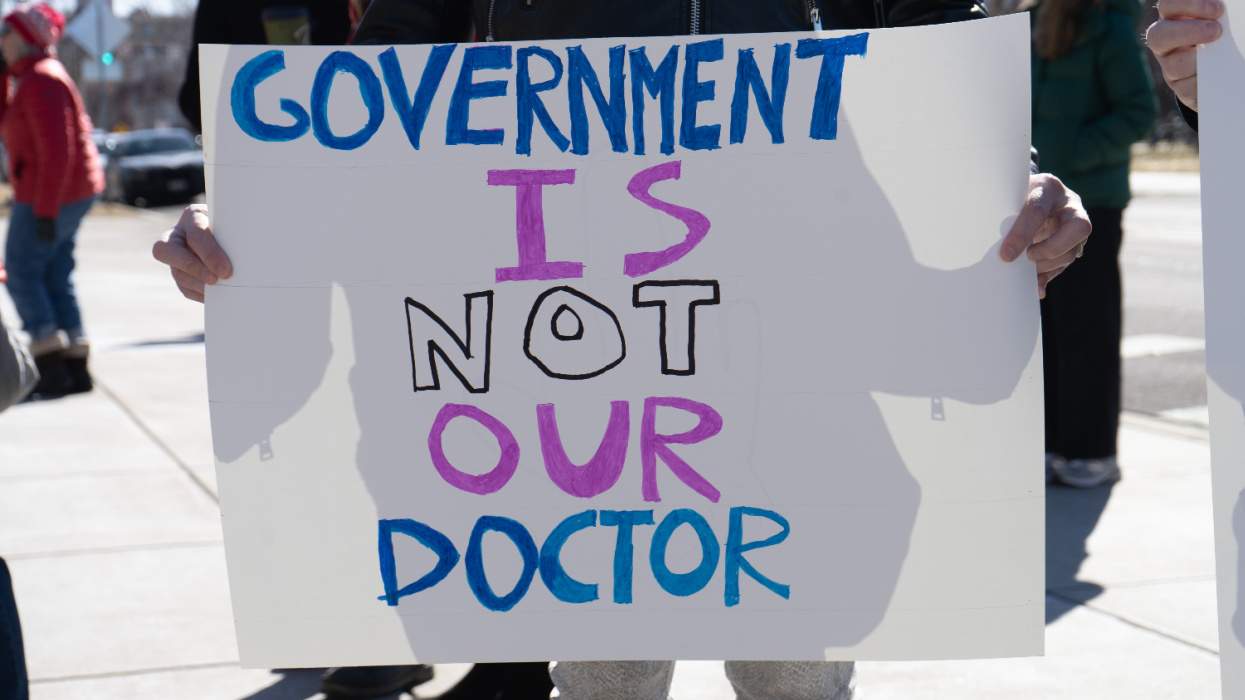 Government is not our doctor transgender protest sign