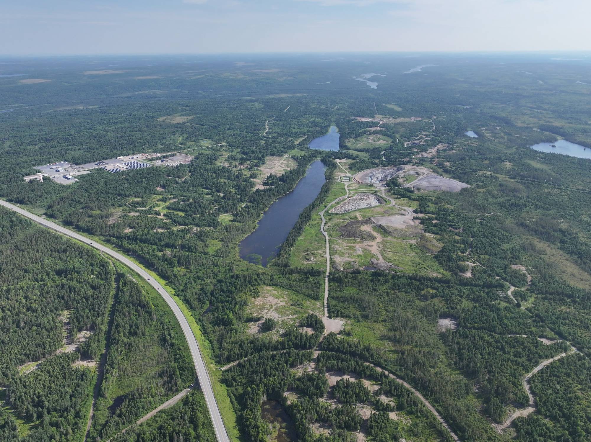 Aerial view of New Found Gold's Queensway project