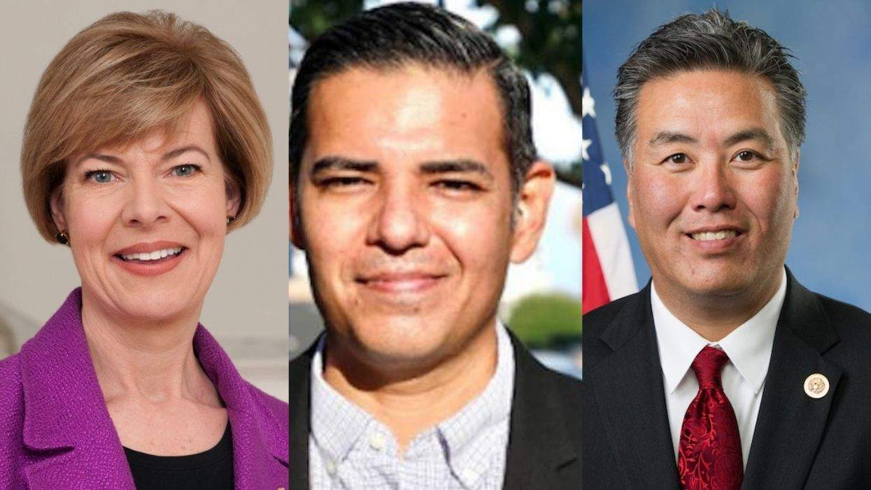 Tammy Baldwin,  Robert Garcia, and Mark Takano