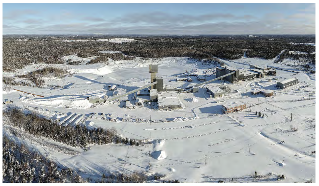 Aerial view of Nuvau Minerals' Matagami Mining Camp