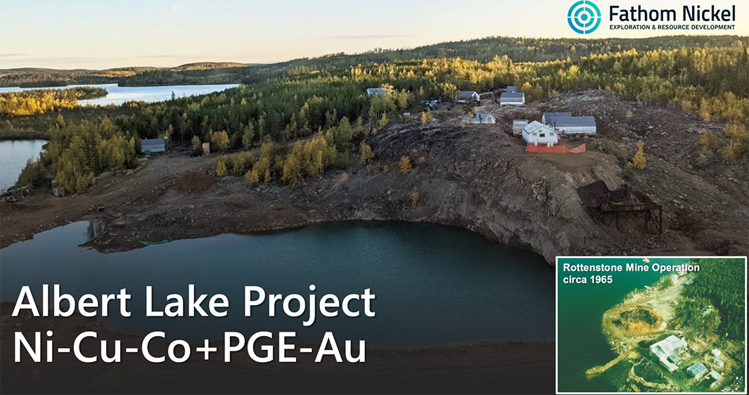 Aerial view of Fathom Nickel's Albert Lake project mining operations
