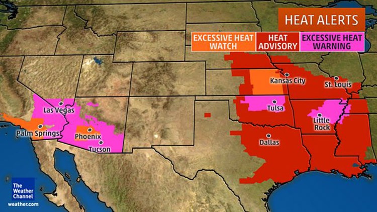 Extreme Heat to Sear Southwest, Plains: Phoenix Could Approach 120 ...