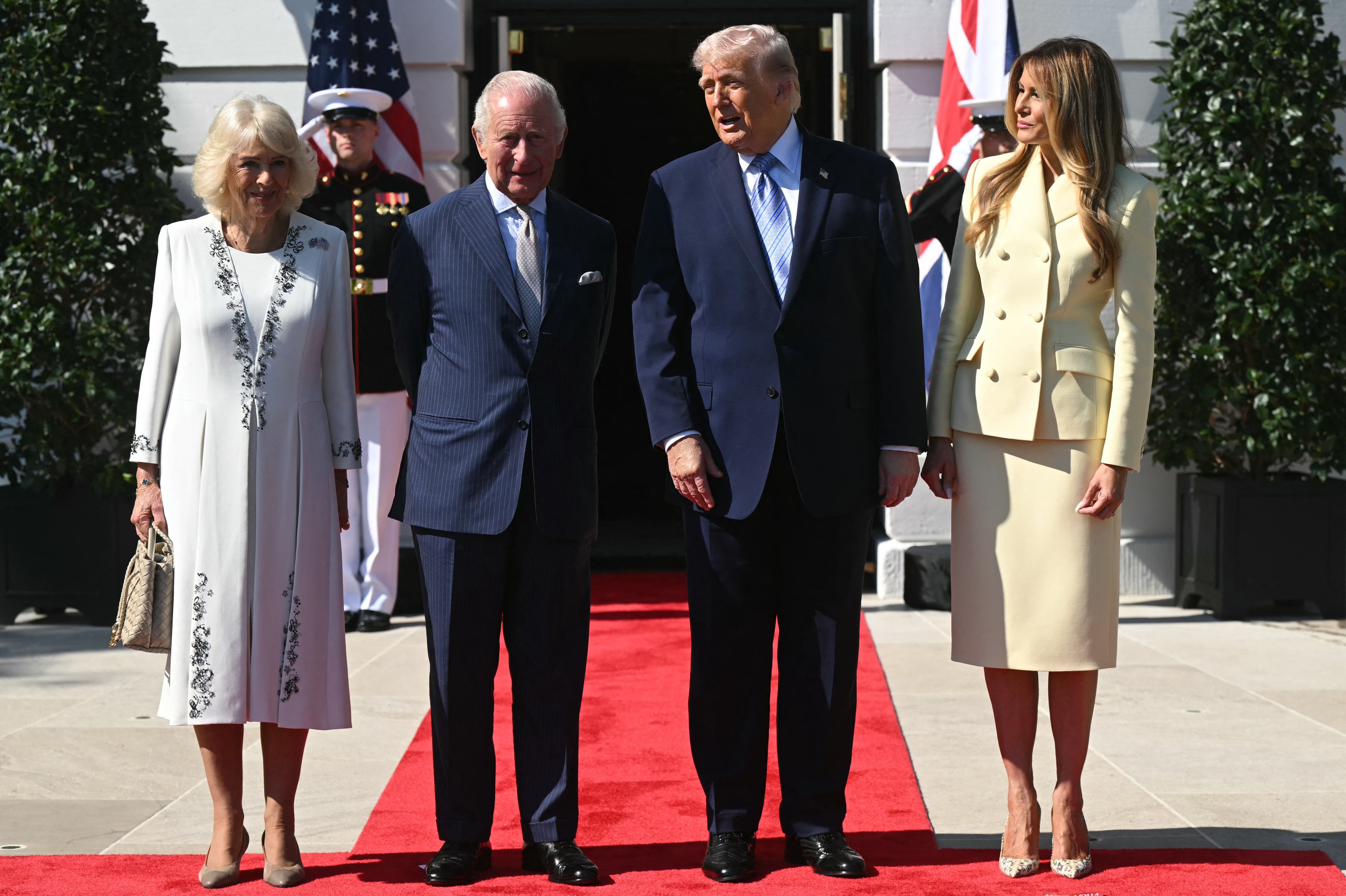 King Charles and Queen Camilla greet Donald and Melania Trump at White House in landmark moment
