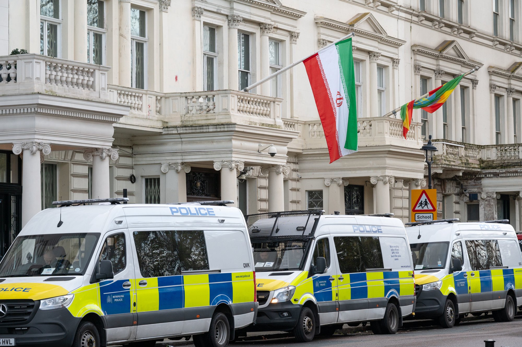 Now police launch terror probe into Iran embassy after it urges Iranians to become martyrs