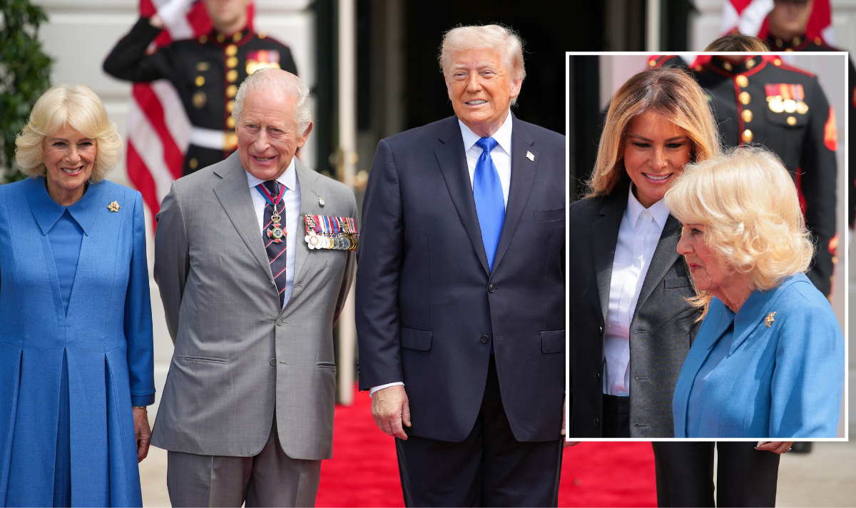 Melania Trump delighted as Queen wears jewel she received from First Lady of the United States during goodbye