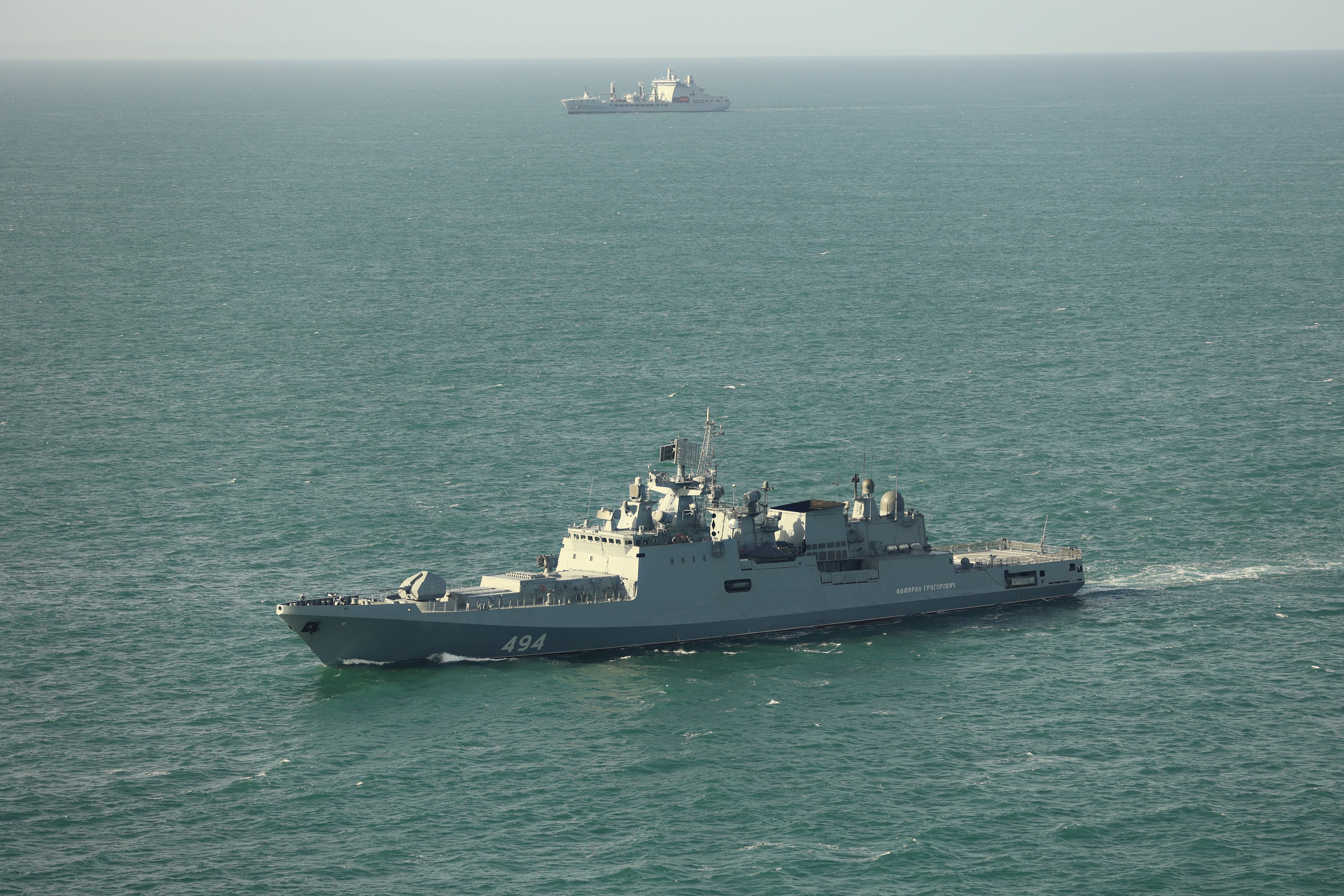 Russian warship fires warning shots at British yacht in English Channel