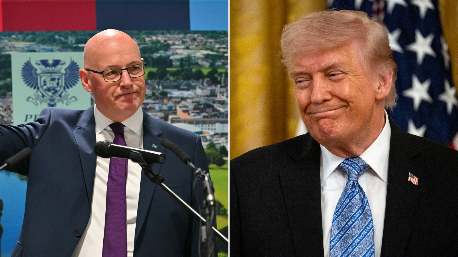 Donald Trump congratulates SNP leader John Swinney but doesn't heap praise on Nigel Farage