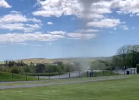 Dust devil sparks tornado fears after spinning phenomenon spotted in middle of Isle of Man park