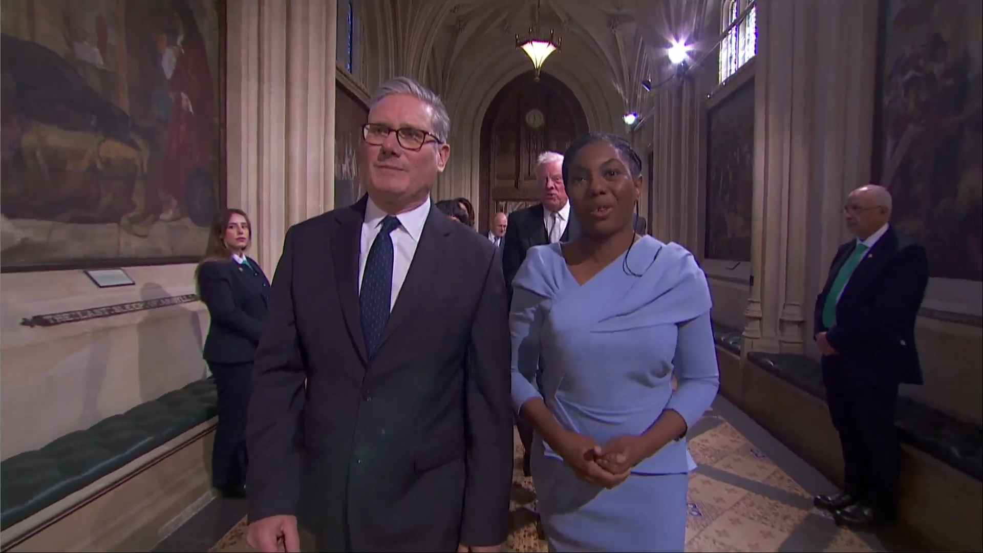 WATCH: Keir Starmer makes awkward small talk with Kemi Badenoch amid leadership crisis