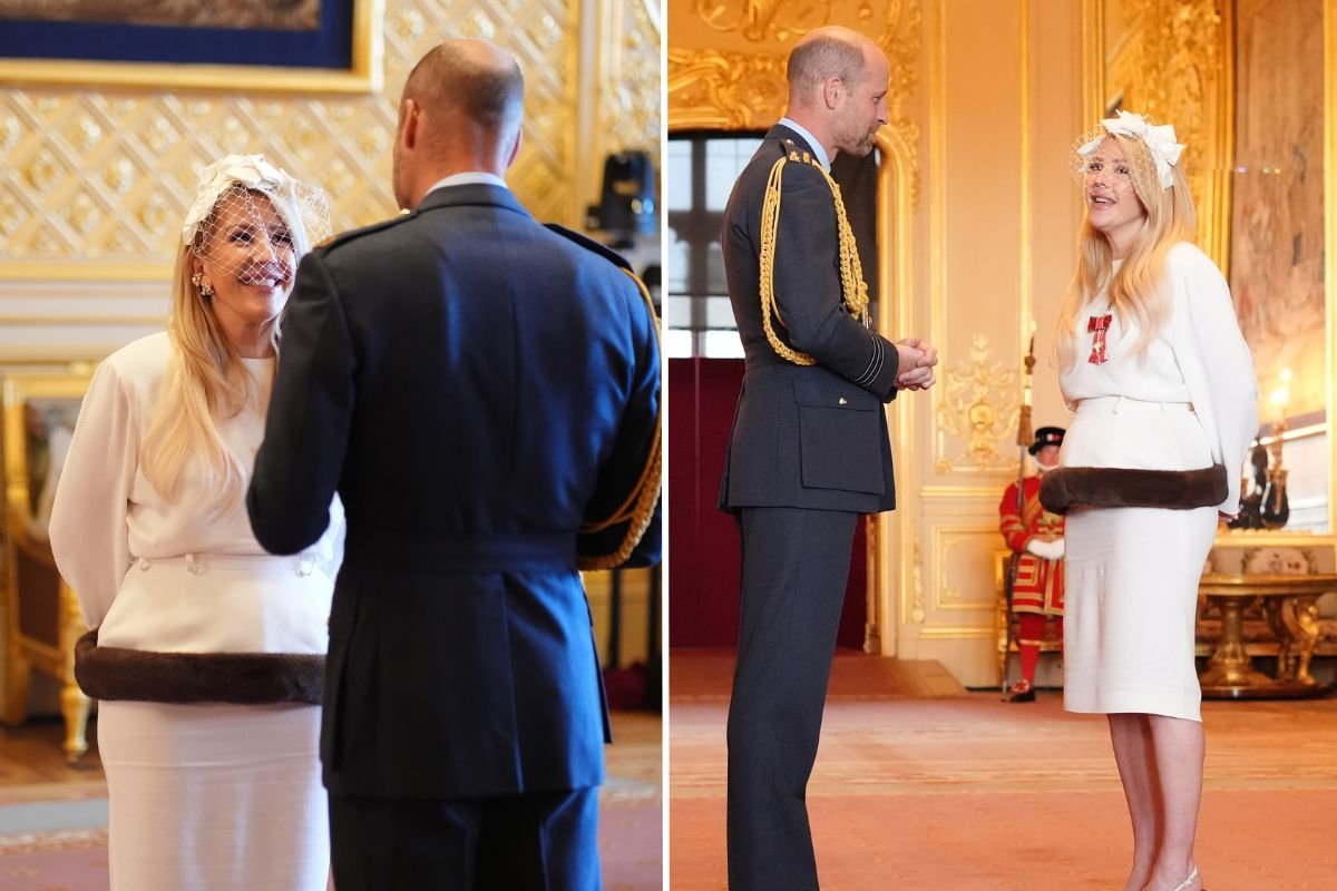 Prince William bestows MBE on Ellie Goulding 15 years after she performed at his wedding to Catherine