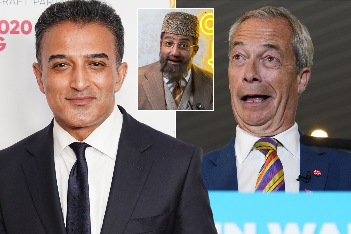 Adil Ray bizarrely claims Nigel Farage 'wants to be Muslim' as ITV star risks fresh controversy with new sketch