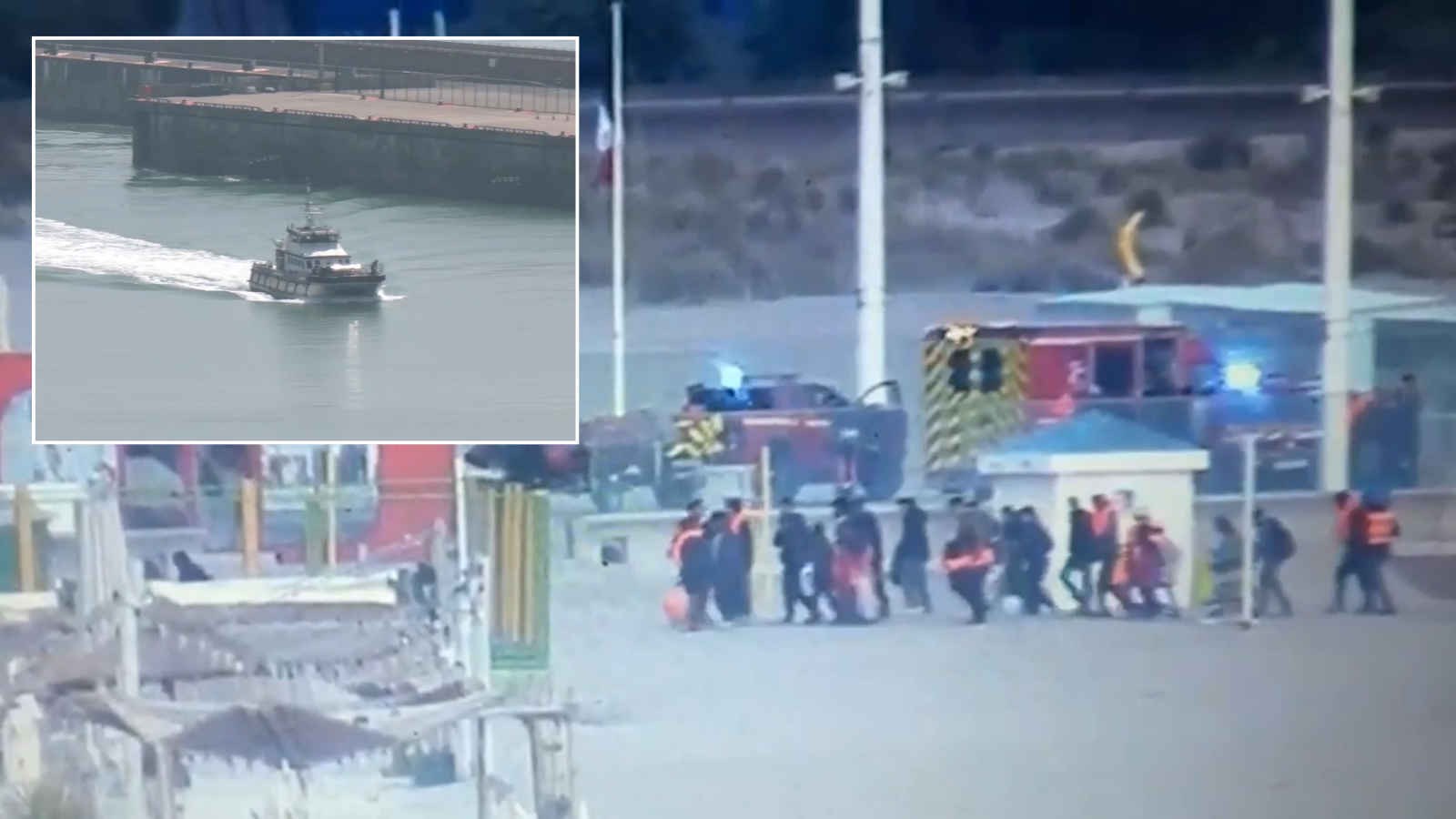 Channel migrants hospitalised after boat capsize and major rescue near Boulogne
