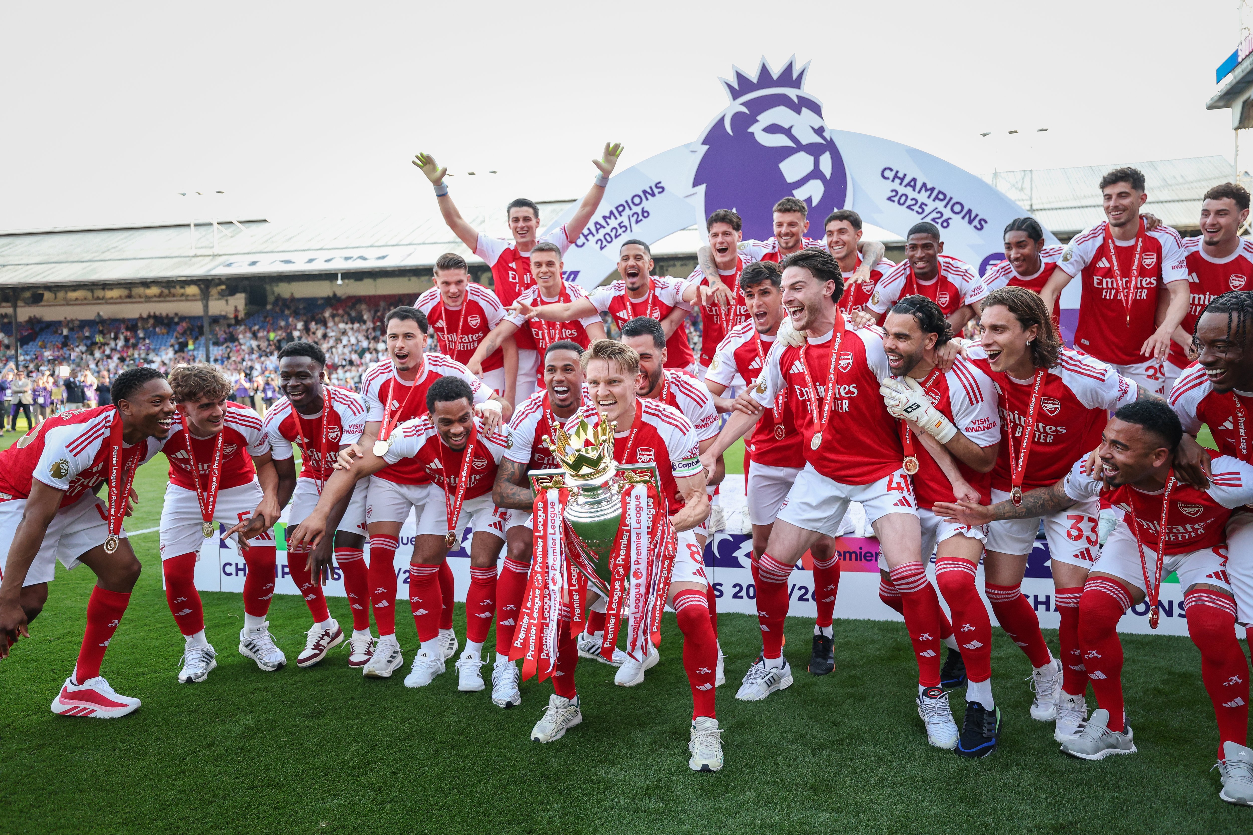Tottenham players risk fan fury by joining Arsenal Premier League title celebrations