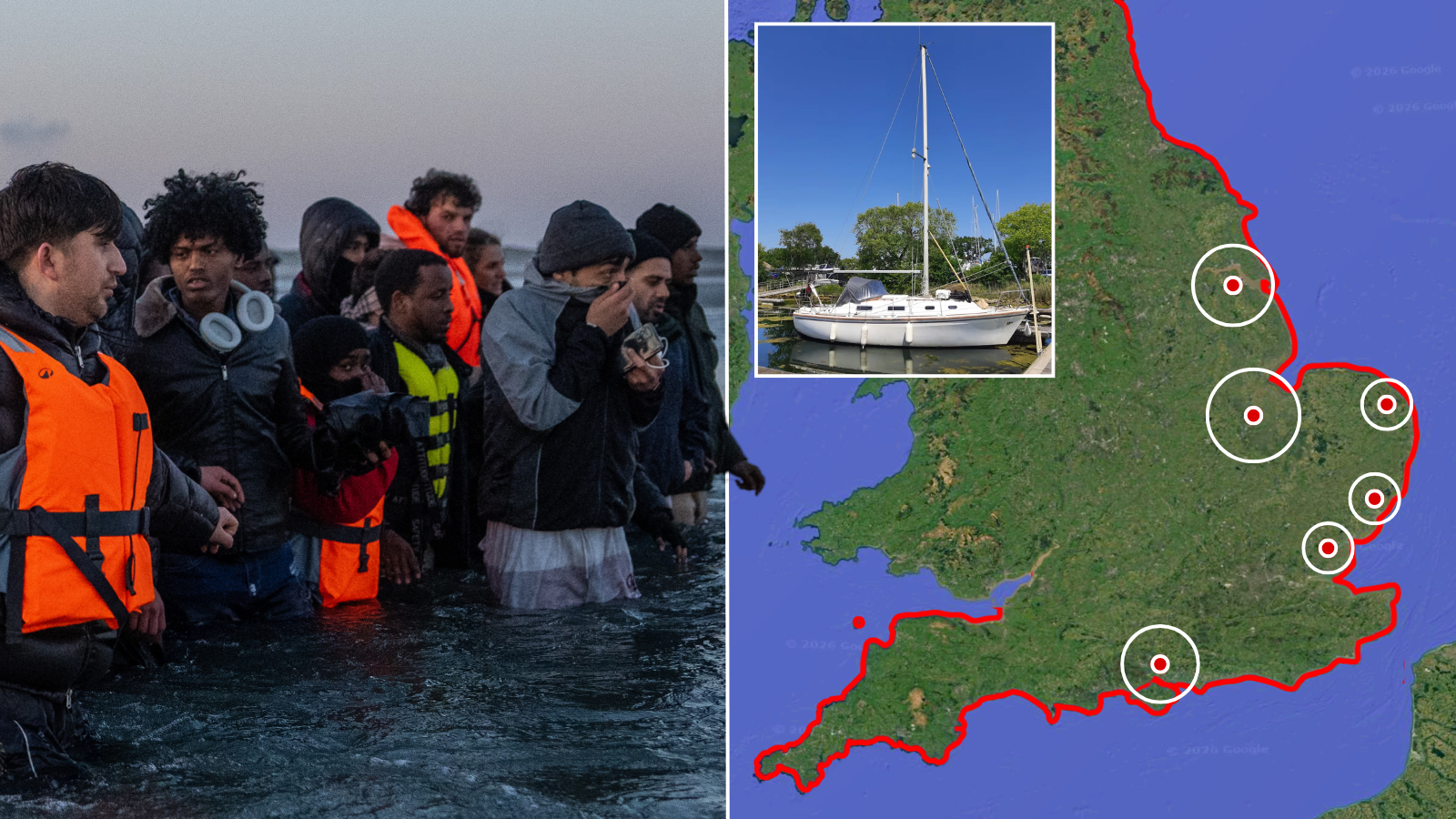 Rural villages miles from coastline under threat from illegal migrant boats sailing up waterways