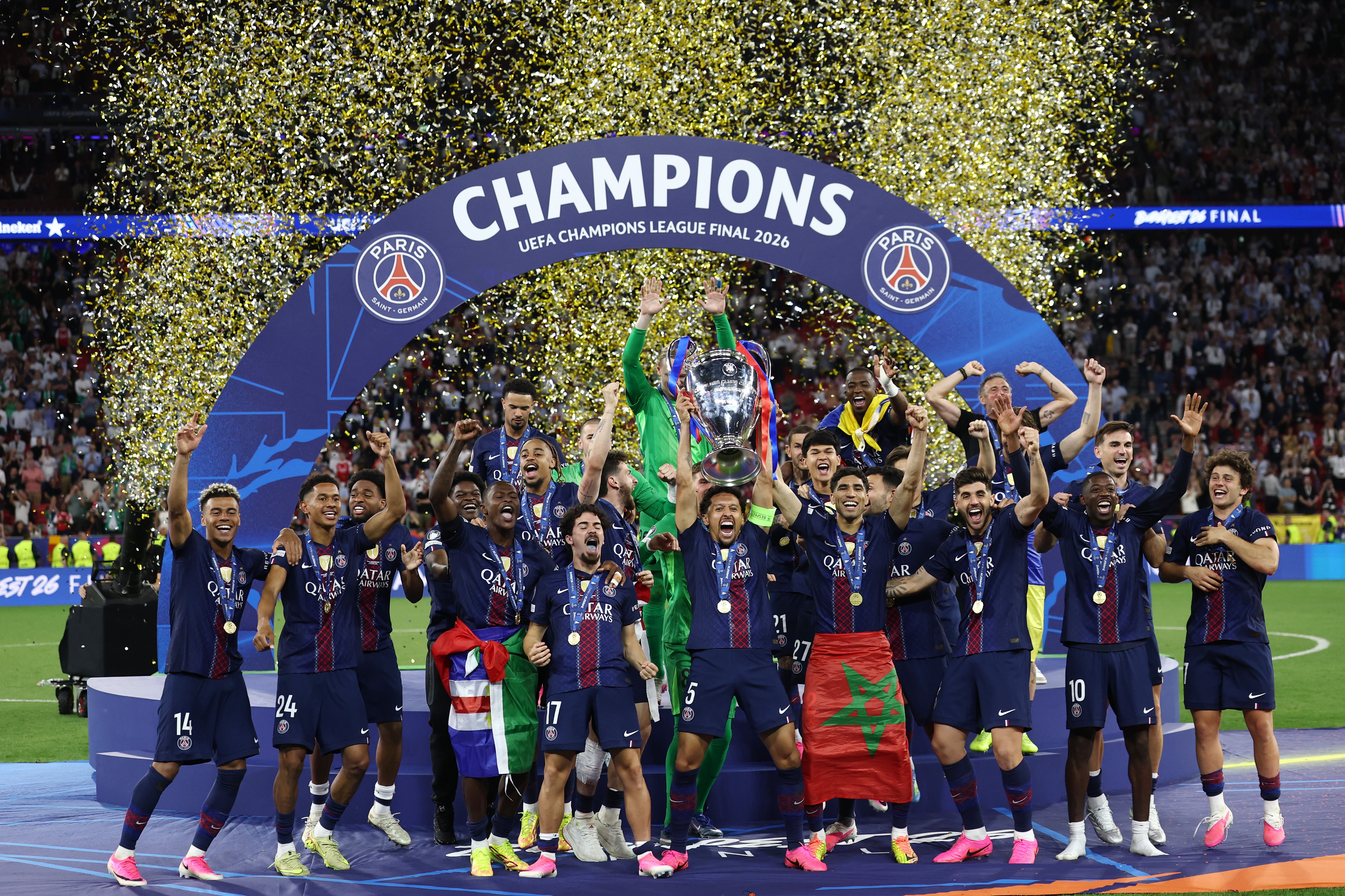PSG win Champions League for second year in a row after beating Arsenal in tense penalty shootout