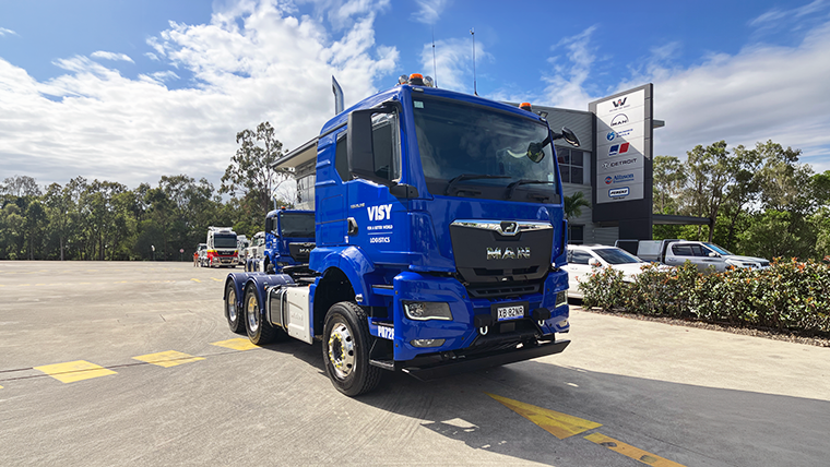 Blue Penske Trucks