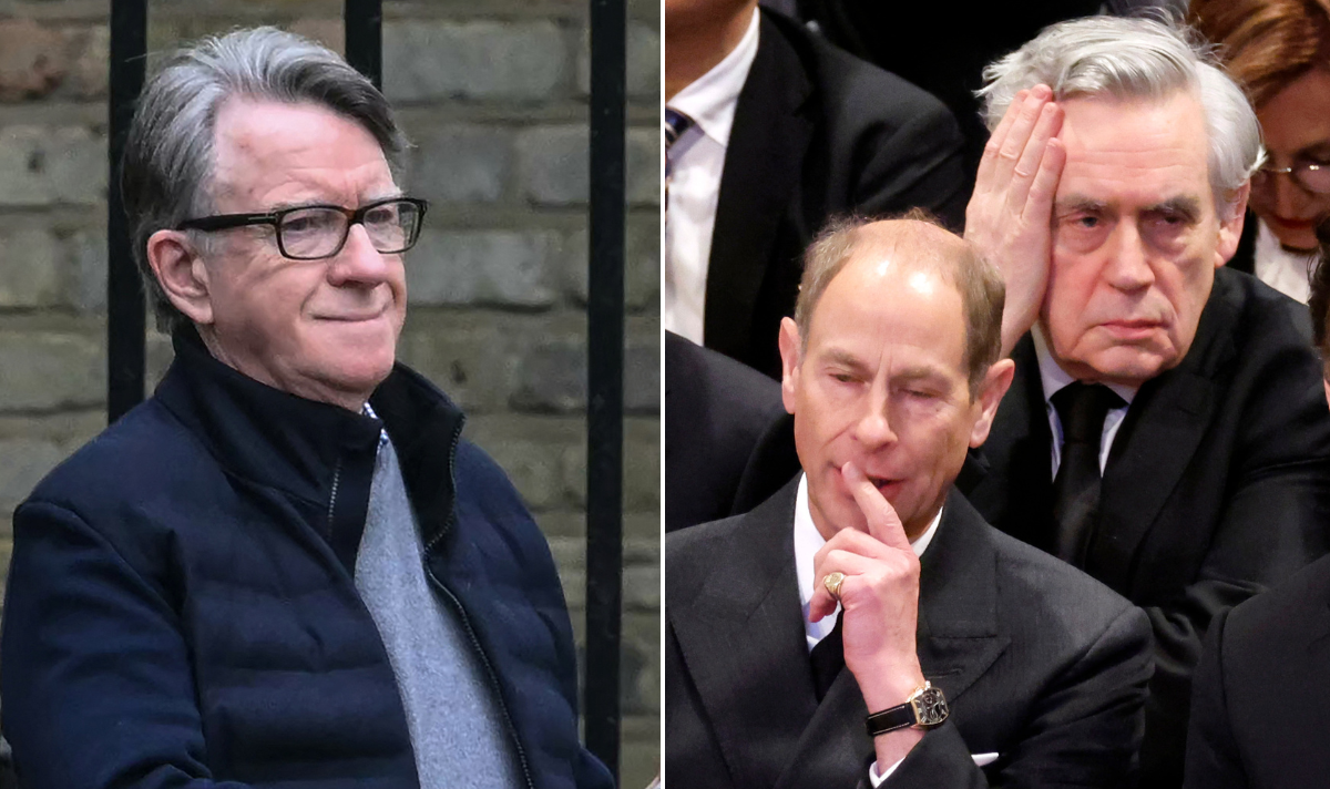 Peter Mandelson joked about Prince Edward and Gordon Brown before Jimmy Carter's funeral