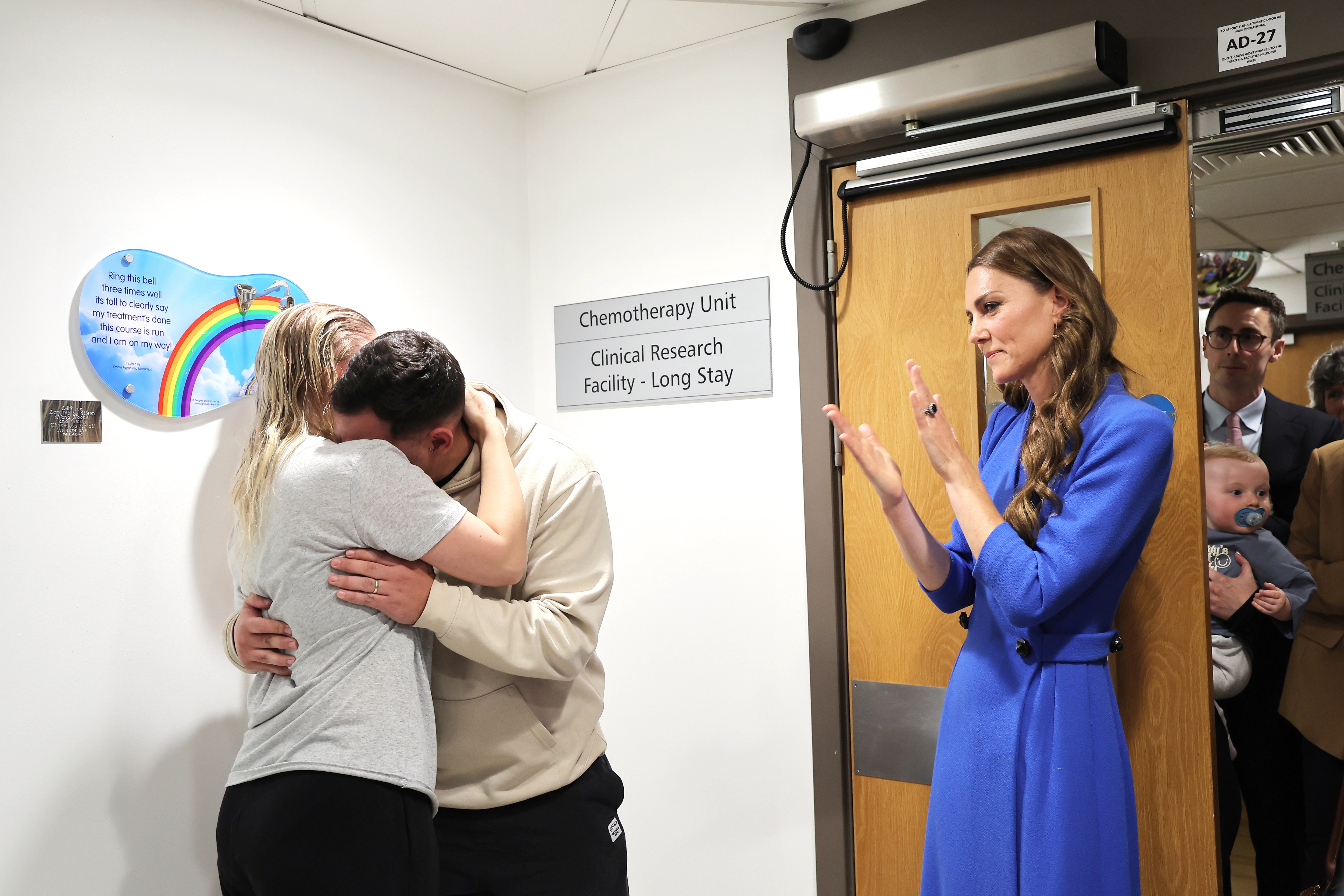 Princess of Wales applauds as cancer patient rings bell in emotional moment