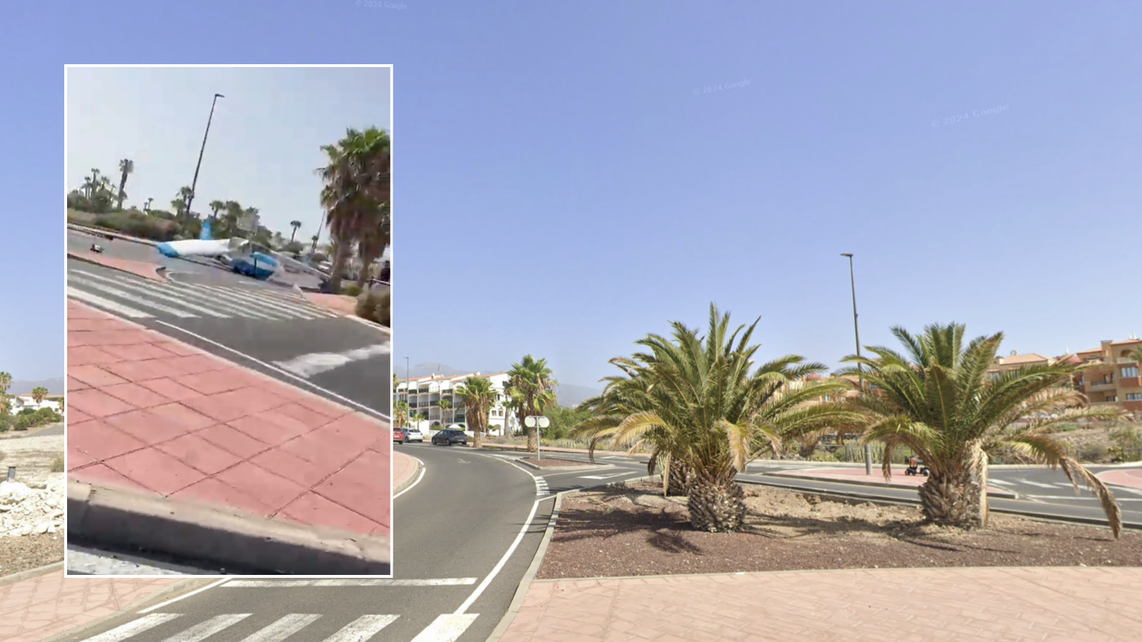 Chaos as plane plummets onto packed road near Spanish holiday hotspot just moments after take-off