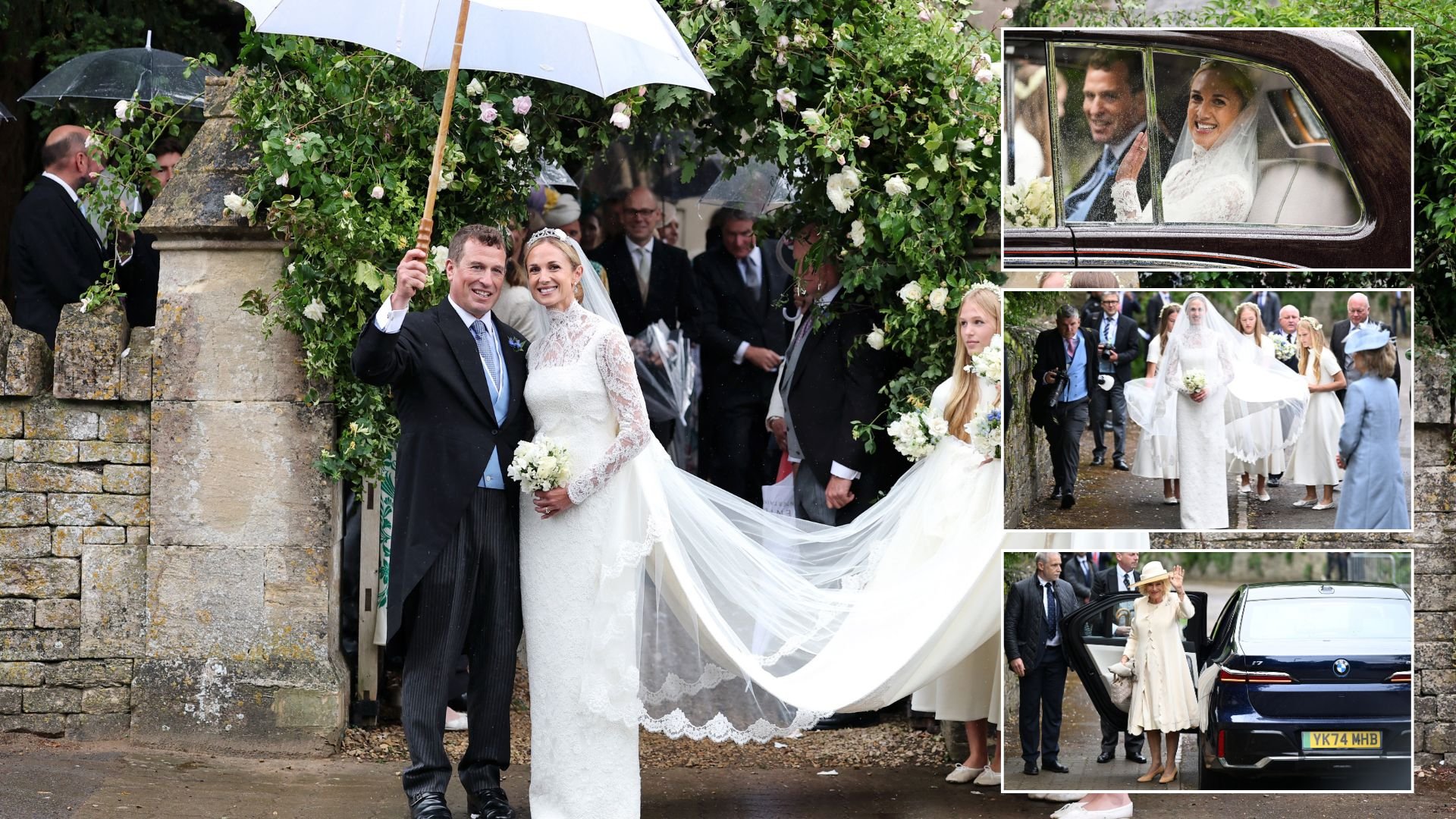 Pictured: Best moments from Peter Phillips and Harriet Sperling's countryside wedding
