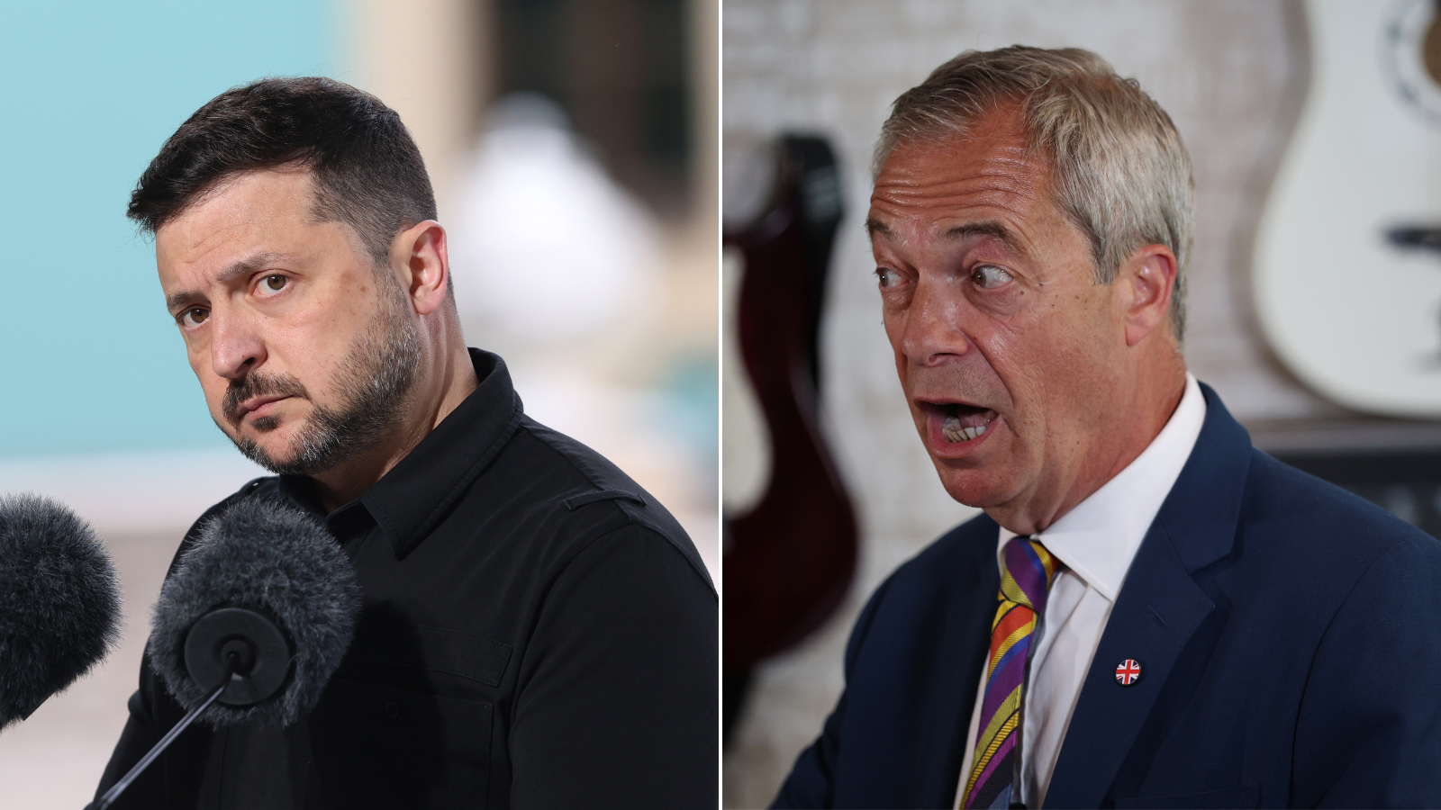 Volodymyr Zelensky says Nigel Farage risks 'breaki