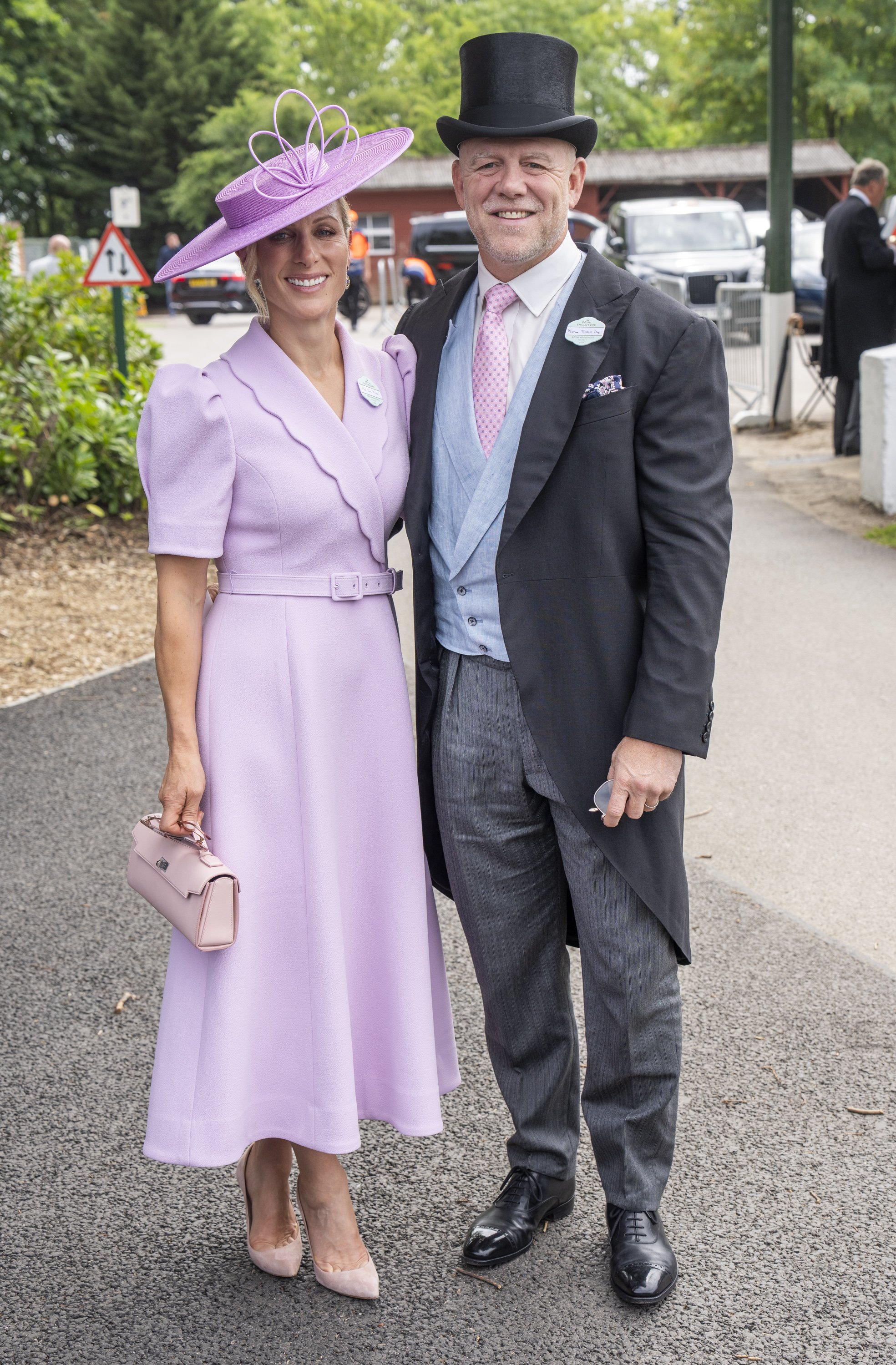 Zara and Mike Tindall match in pink on day one of Royal Ascot