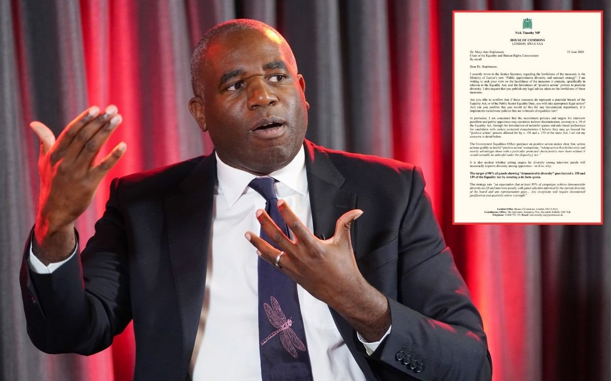 David Lammy reported to equality watchdog over diversity appointment plan
