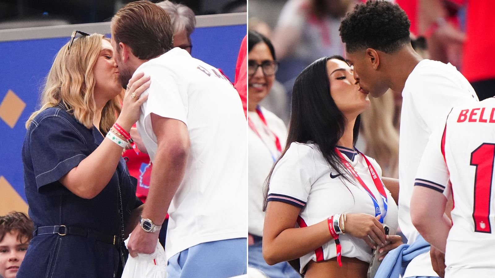 England stars kissed by partners after Croatia win as Jude Bellingham and Harry Kane celebrate