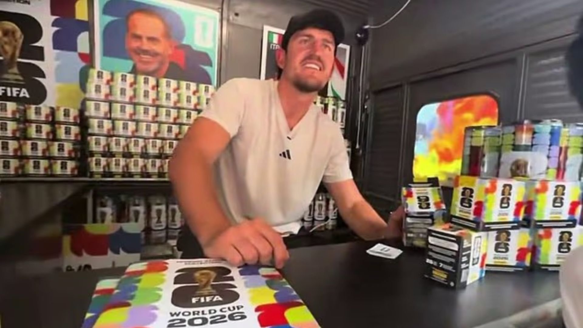 Harry Maguire spotted in New York selling Panini stickers after being left out of England squad