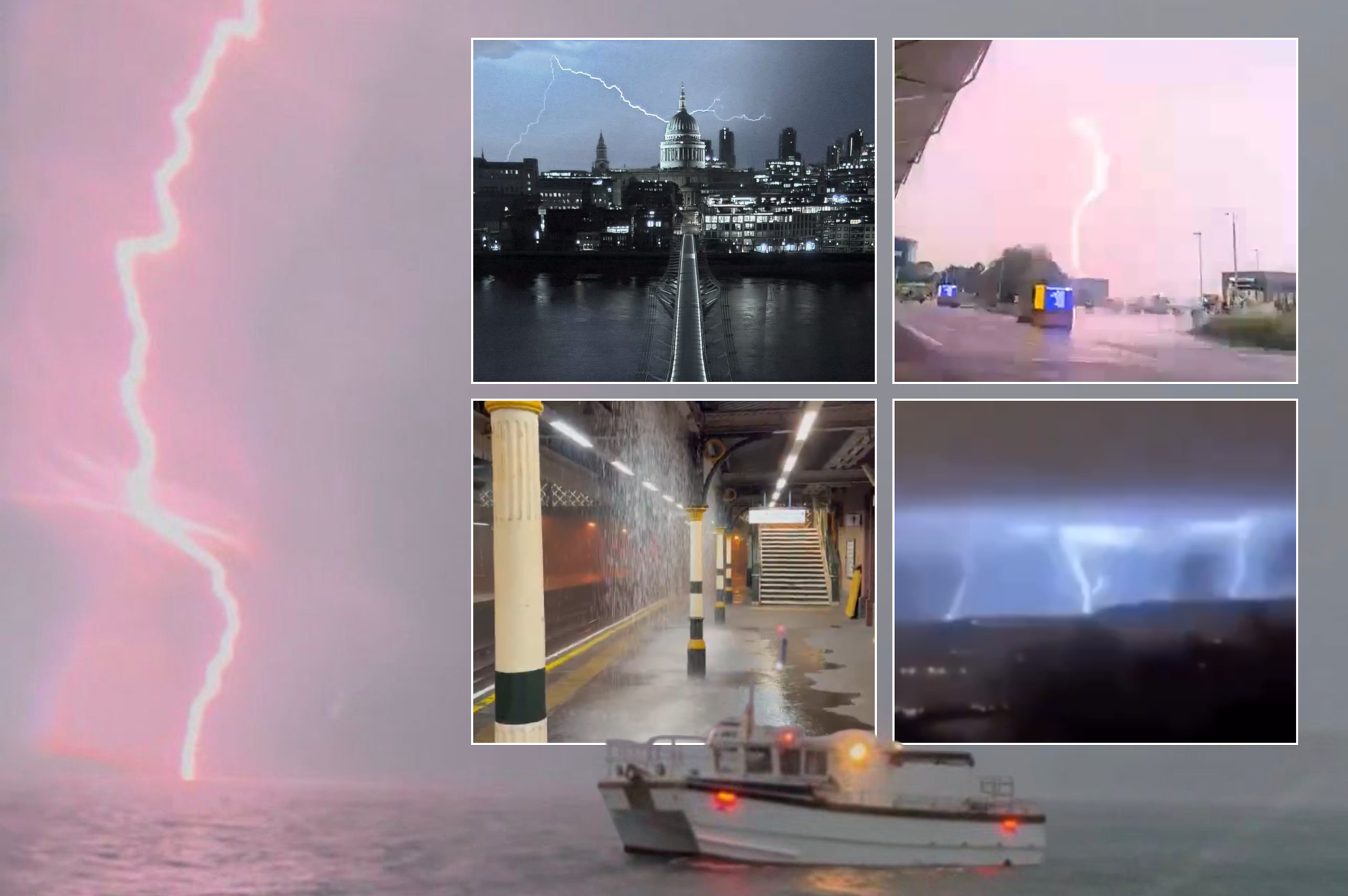 Lightning and thunder batter Britain overnight ahead of 'extreme' heat weather warning