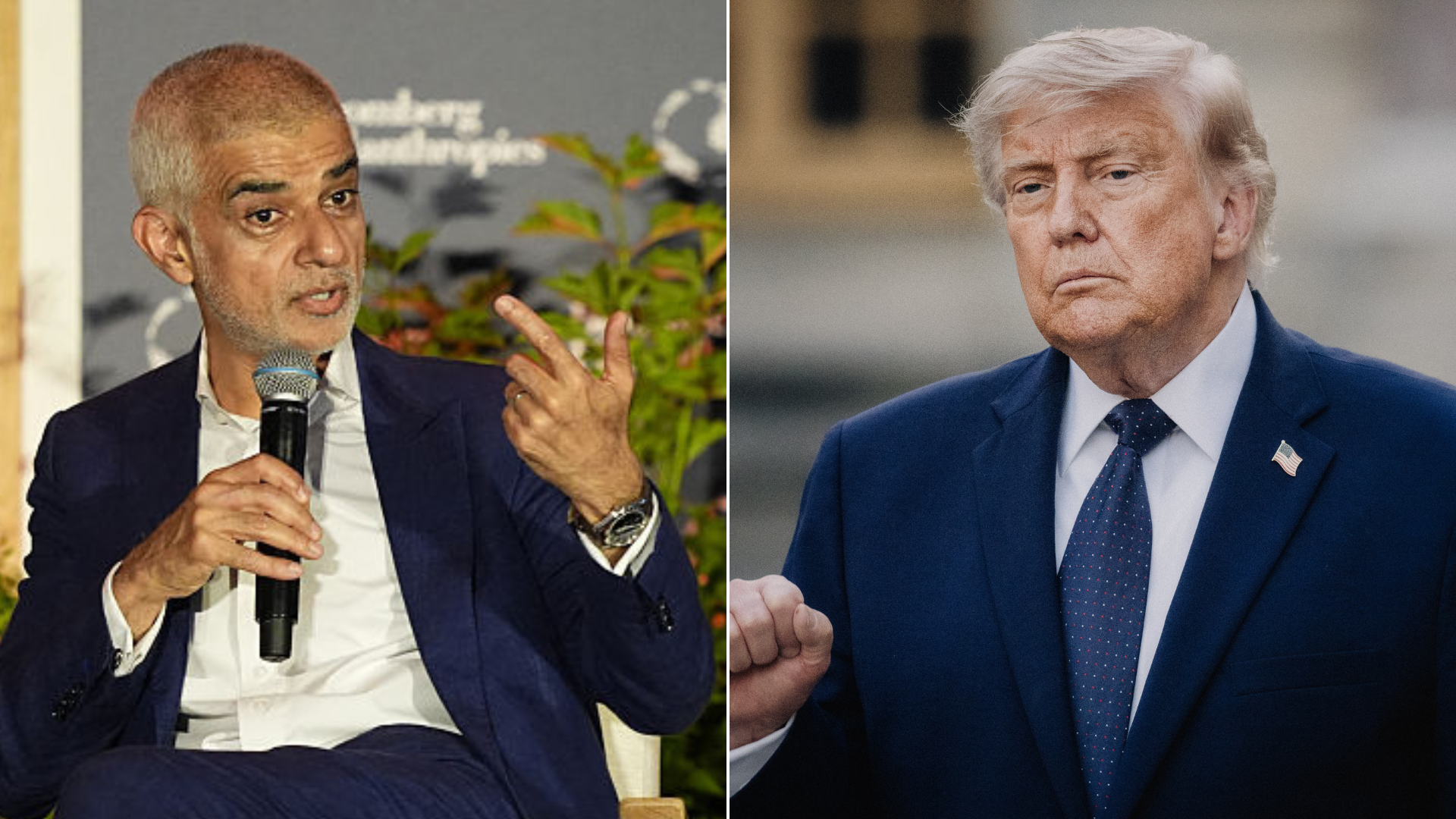 Sadiq Khan blames Donald Trump for '2000% increase in death threats' against him