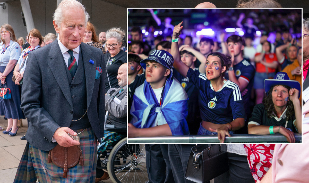 King Charles consoles Scotland before cheeky plea to cheer on England
