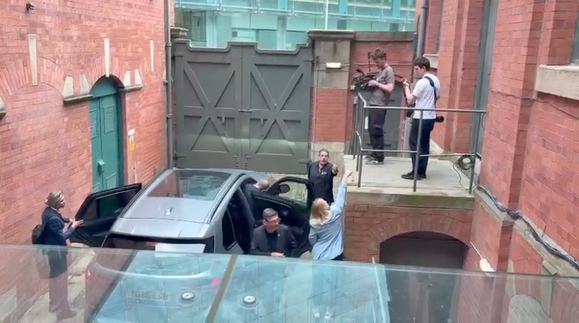 WATCH: Andy Burnham leaves Manchester museum after setting out plan for Britain