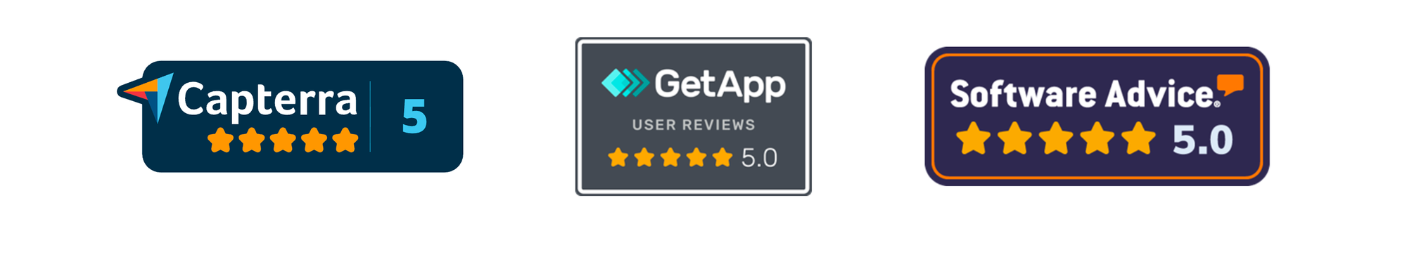 Capterra, GetApp, Software Advice ratings