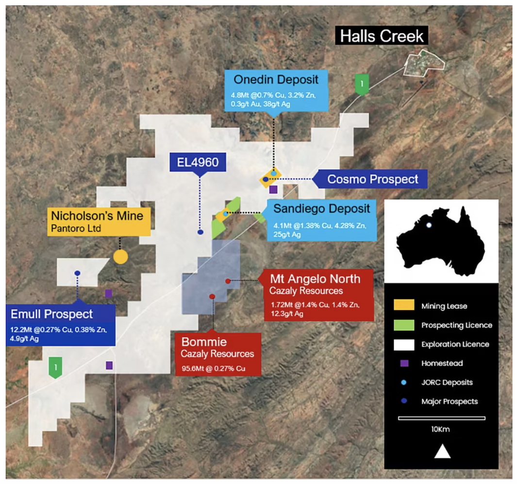 Map of Auking Mining Koongie Park Project