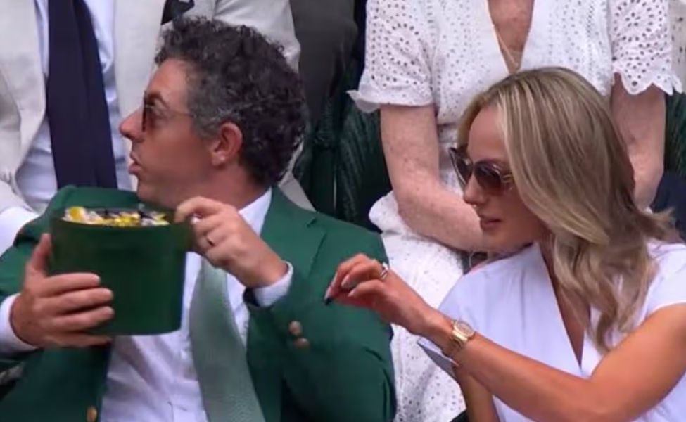 Rory McIlroy caught in awkward Wimbledon moment with wife Erica Stoll
