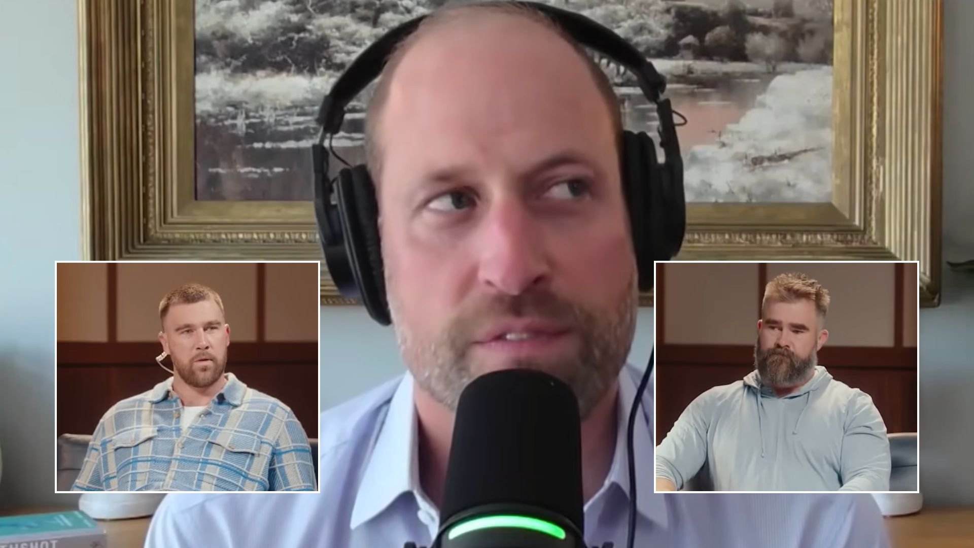 Prince William forced to immediately correct Travis and Jason Kelce during awkward podcast moment