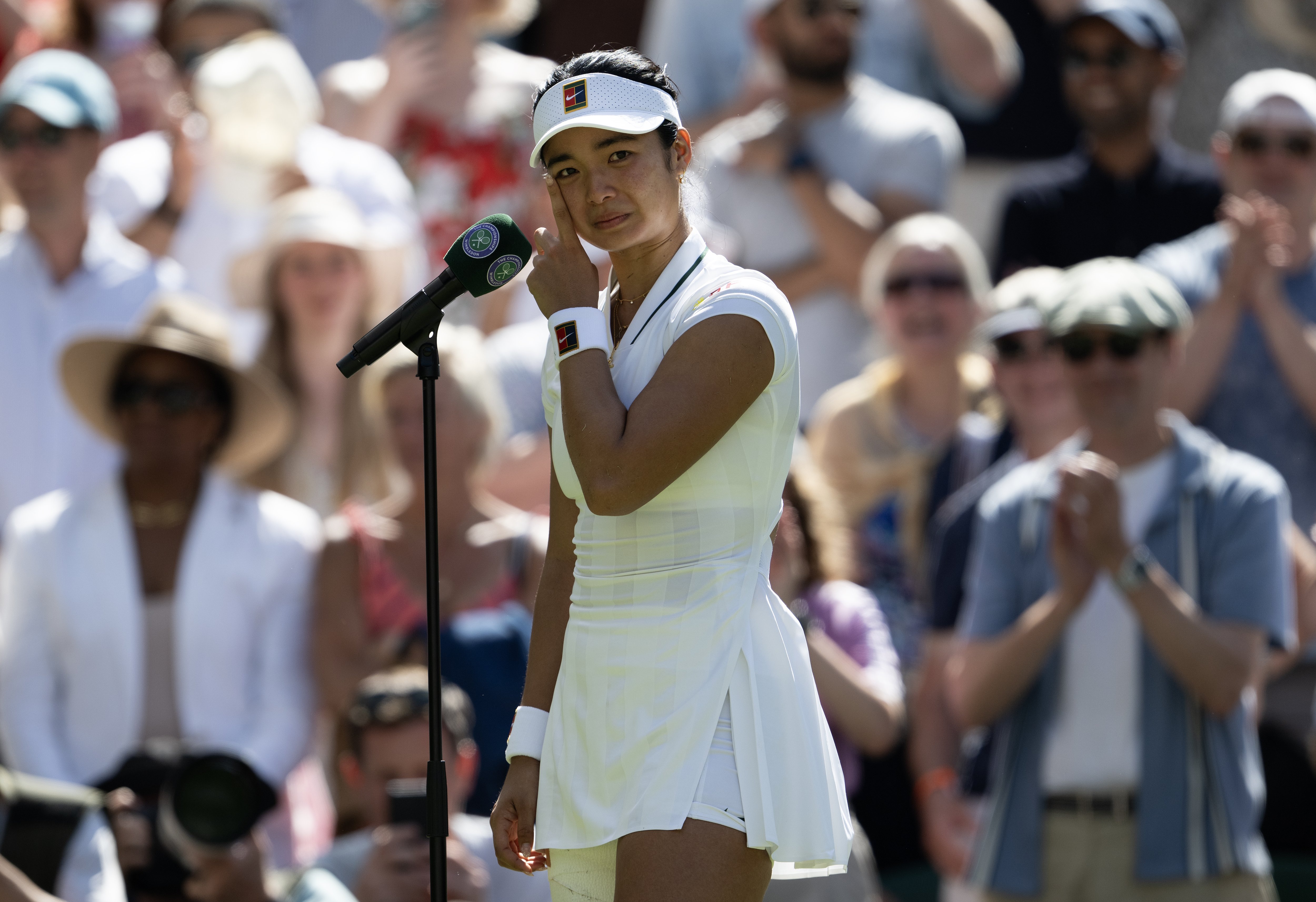 Alexandra Eala gives emotional speech after sensational Wimbledon win over Iga Swiatek