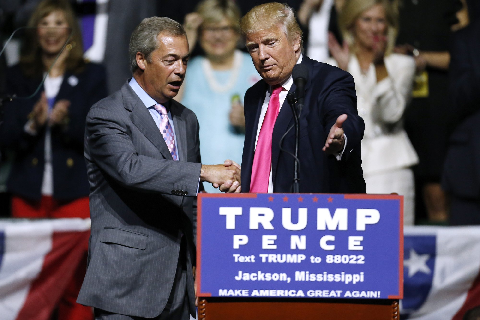 Donald Trump backs Nigel Farage over 'establishment hit job' as probe delayed for months