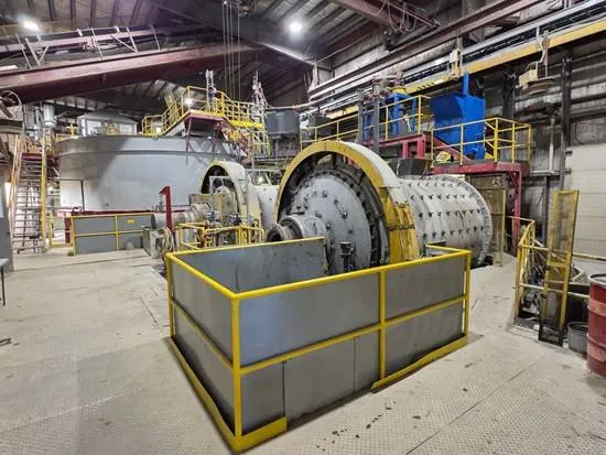 Ball and rod mills within the grinding circuit at the Beacon Gold Mill operated by LaFleur Minerals