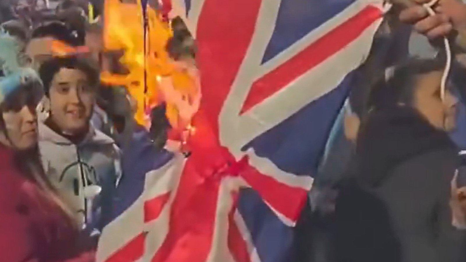 Argentina fans burn WRONG flag ahead of England World Cup clash as tensions rise