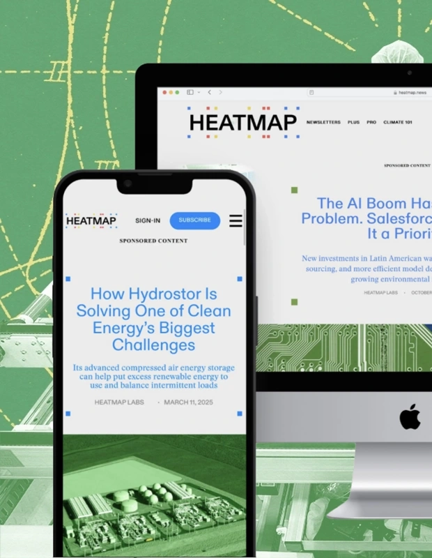 Image of Heatmap News Heatmap Labs on mobile and desktop.