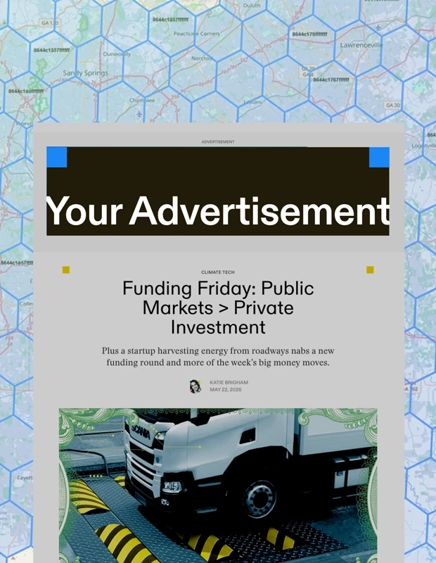 Image of hero advertisement on a Heatmap News article on desktop