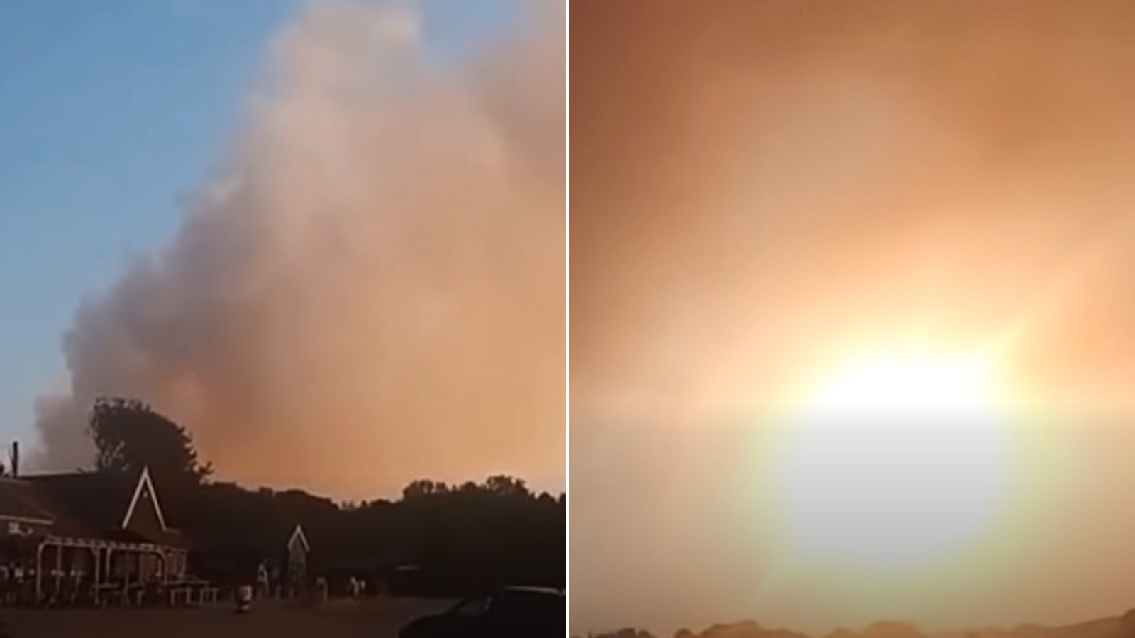 Hundreds of Britons prepared to evacuate as huge wildfire races towards Suffolk holiday park